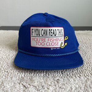 VINTAGE FUNNY SAYING FISHING HAT ADULT OSFA GRAPHIC CAP DESIGNER PRO